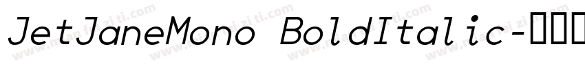 JetJaneMono BoldItalic字体转换